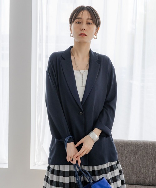 Elura（エルーラ）の「サラサラリラクシージャケット/321604（その他アウター・レディース・オフホワイト/ネイビー/ブラック/ダークブラウン/ホワイト・FREE）」の10枚目の写真