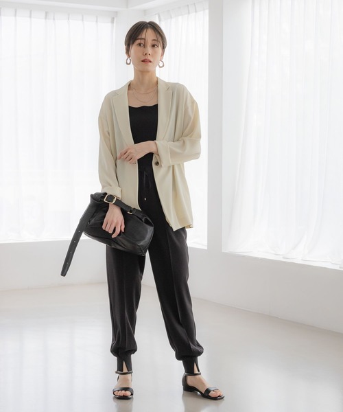 Elura（エルーラ）の「サラサラリラクシージャケット/321604（その他アウター・レディース・オフホワイト/ネイビー/ブラック/ダークブラウン/ホワイト・FREE）」の13枚目の写真