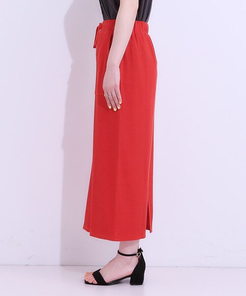 Cutie Blonde(キューティーブロンド)の「【S-LL】ウエストゴムで楽ちん カットリブナロースカート(スカート・レディース・ブラック/グリーン/ダークブラウン/オレンジ・01/02/03/04)」の22枚目の写真