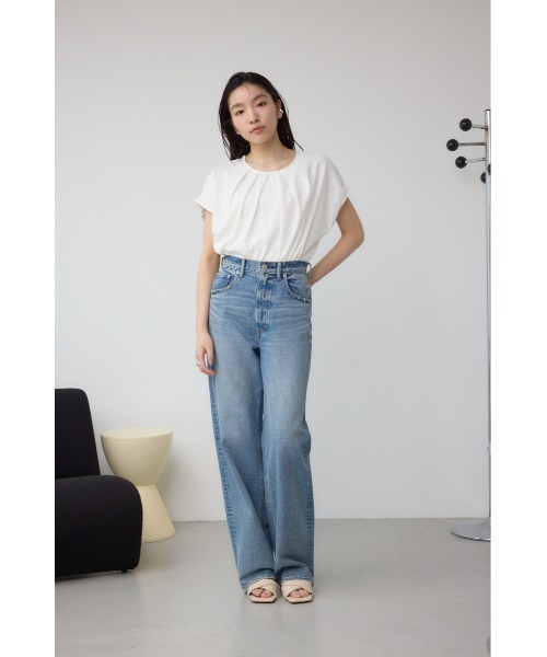 AZUL by moussy(アズールバイマウジー)の「フロントタックカットトップス(Tシャツ/カットソー・レディース・ライトグレー/ブラック/ホワイト・FREE)」の17枚目の写真