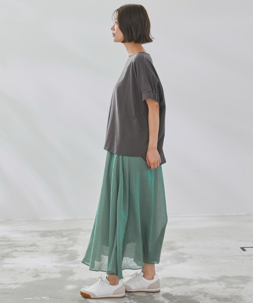 Arnold Palmer（アーノルドパーマー）の「さらラクカットソー ドルマンTシャツ（Tシャツ/カットソー・レディース・杢グレー/チャコールグレー/ホワイト・L/S/M）」の14枚目の写真