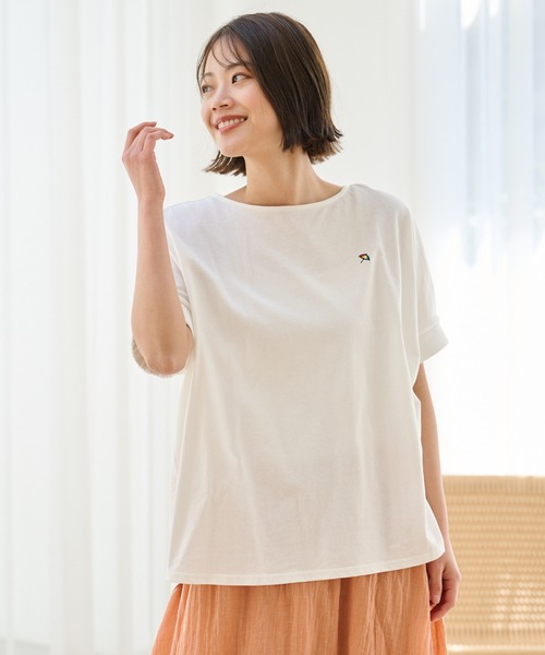 Arnold Palmer（アーノルドパーマー）の「さらラクカットソー ドルマンTシャツ（Tシャツ/カットソー・レディース・杢グレー/チャコールグレー/ホワイト・L/S/M）」の16枚目の写真