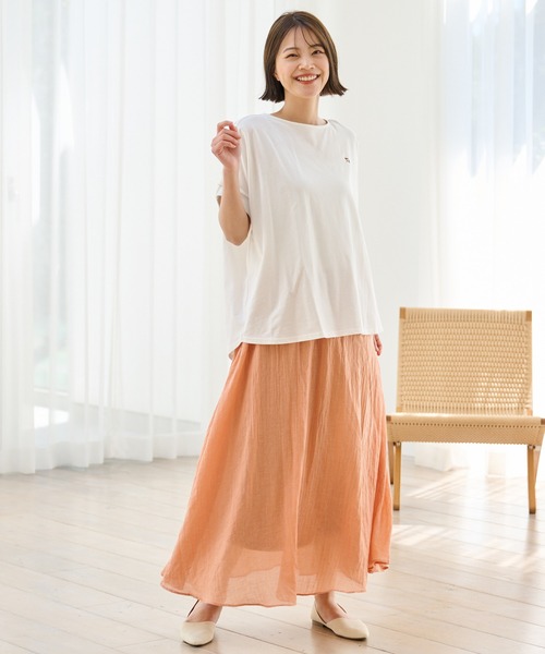 Arnold Palmer（アーノルドパーマー）の「さらラクカットソー ドルマンTシャツ（Tシャツ/カットソー・レディース・杢グレー/チャコールグレー/ホワイト・L/S/M）」の17枚目の写真