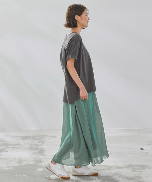 Arnold Palmer（アーノルドパーマー）の「さらラクカットソー ドルマンTシャツ（Tシャツ/カットソー・レディース・杢グレー/チャコールグレー/ホワイト・L/S/M）」の20枚目の写真