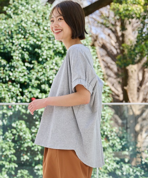 Arnold Palmer（アーノルドパーマー）の「さらラクカットソー ドルマンTシャツ（Tシャツ/カットソー・レディース・杢グレー/チャコールグレー/ホワイト・L/S/M）」の10枚目の写真