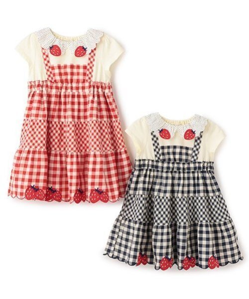 baby cheer（ベイビーチアー）の「いちごワンピース（ワンピース・キッズ・ネイビー/レッド・110cm/100cm/90cm/80ｃｍ/120cm）」の9枚目の写真