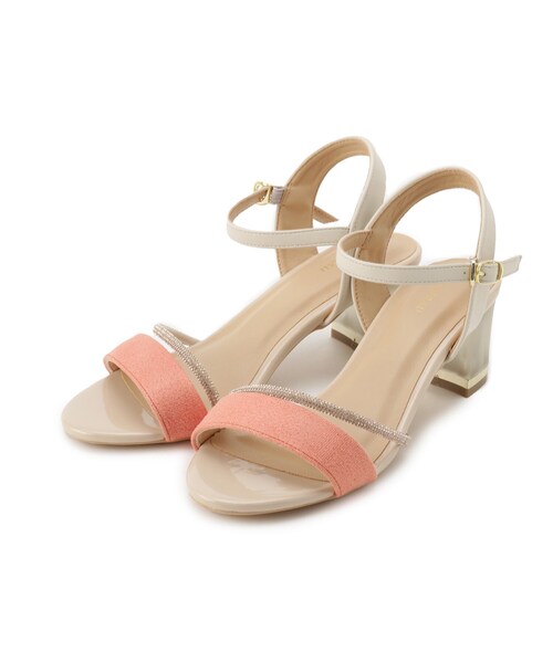 ITS'DEMO(イッツデモ)の「【M・L展開】クリアヒールサンダル(サンダル・レディース・ベージュ/ライトオレンジ系/ブラック・40/38)」の9枚目の写真