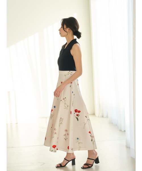SNIDEL（スナイデル）の「フレアプリントスカート（スカート）」 - WEAR