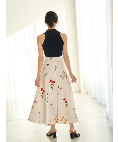 SNIDEL（スナイデル）の「フレアプリントスカート（スカート）」 - WEAR