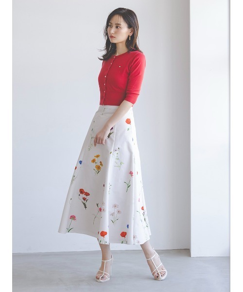 SNIDEL（スナイデル）の「フレアプリントスカート（スカート）」 - WEAR