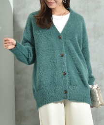 INTERPLANET | フェザーヤーンVネックカーディガン(カーディガン/ボレロ)