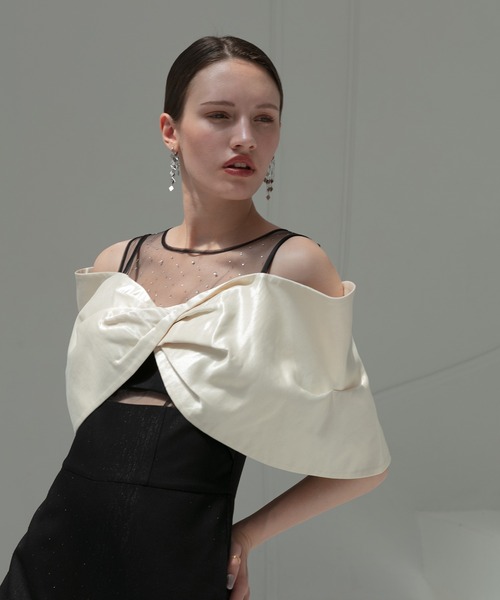 Leja（レジャ）の「【LEJA LUXE】2WAYリボンビスチェビジューストーン