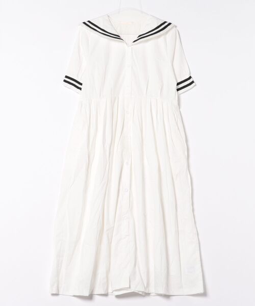 frunco(フランコ)の「セーラー襟ワンピース(ワンピース・レディース・ホワイト/ネイビー・FREE)」の9枚目の写真
