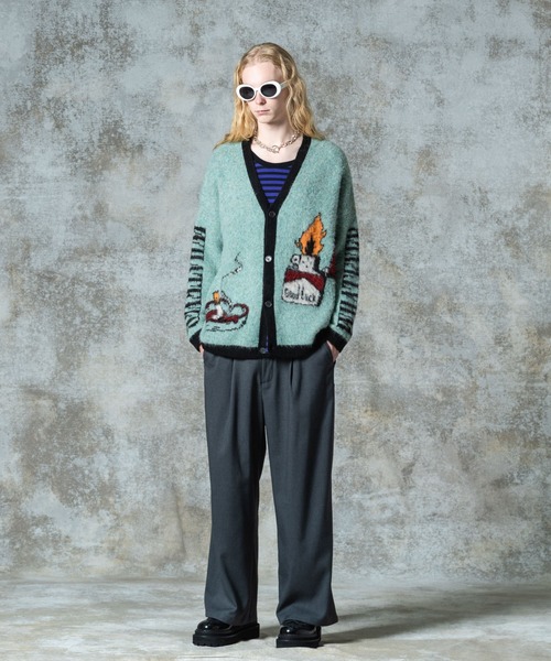 glamb（グラム）の「Lighter Cardigan / ライターカーディガン（カーディガン/ボレロ・メンズ・ブラック/ミント/パープル・S/M/L）」の15枚目の写真