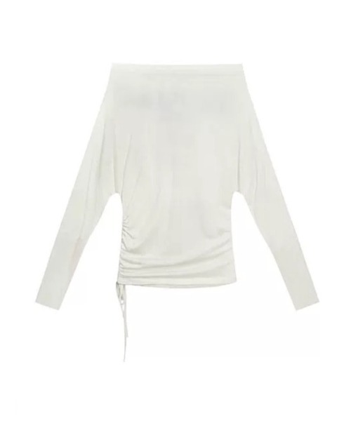 Cest Nous】Doodle-printed batwing sleeve top / 【セヌー
