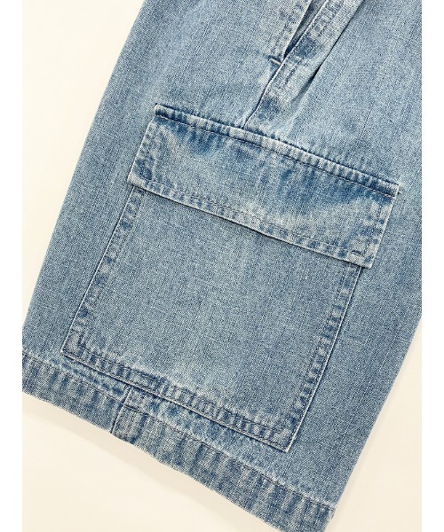 Catchup（ケチャップ）の「【Catchup】ライトオンスデニムカーゴショーツ（デニムパンツ・キッズ・ブルー/ネイビー・90㎝/100㎝/110㎝/120㎝/140㎝/150cm/130㎝）」の6枚目の写真