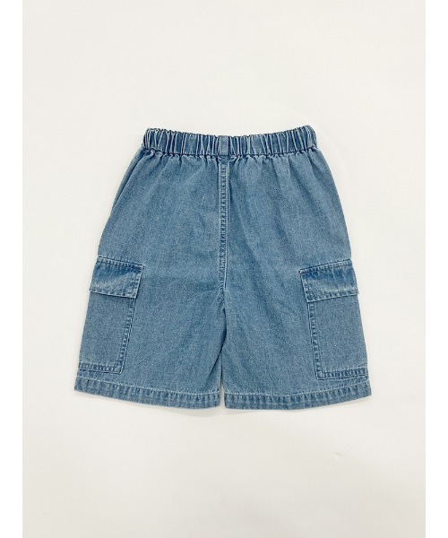 Catchup（ケチャップ）の「【Catchup】ライトオンスデニムカーゴショーツ（デニムパンツ・キッズ・ブルー/ネイビー・90㎝/100㎝/110㎝/120㎝/140㎝/150cm/130㎝）」の4枚目の写真