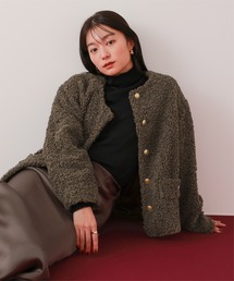 ノーカラ―サファリブルゾン PRADA プラダ ブルゾン 24SS サイズ:44 マルチポケットコットン