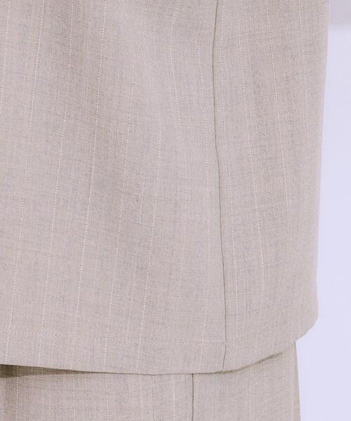 DRESKIP（ドレスキップ）の「【セットアップ可】麻調半袖ジャケット（テーラードジャケット・レディース・ブラック/グレー/ブラウン系・01/02/04/03）」の21枚目の写真