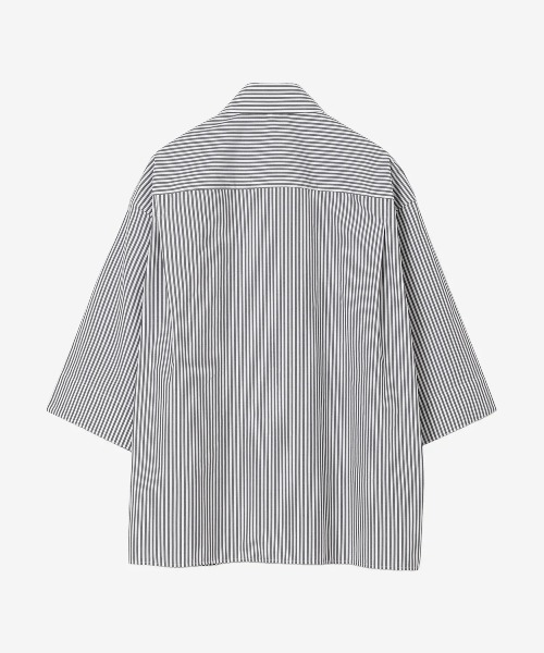 th products(ティーエイチプロダクト)の「【th product】EDWARD / Big Sleeve S/S Shirt(シャツ/ブラウス・メンズ・ストライプ/ホワイト/ブラック・1/2)」の6枚目の写真