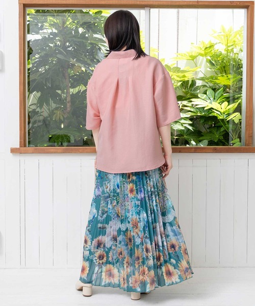 ScoLar スカラー 優雅　落ち着き　エンボス花柄スカート　猫刺繍　値下げ スカラー / 花柄と隠れネコプリント シワ加工スカート | ITEM