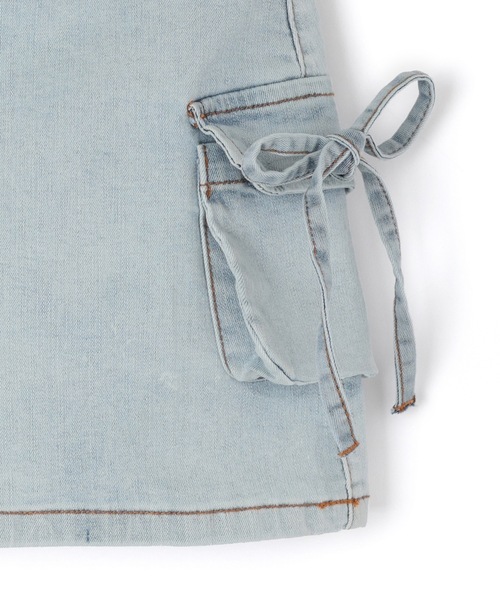 M DOLLY(エムドリー)の「*M DOLLY original* side ribbon denim mini skirt/サイドリボンデニムミニスカート(デニムスカート・レディース・ライトブルー・XS/S/M)」の14枚目の写真