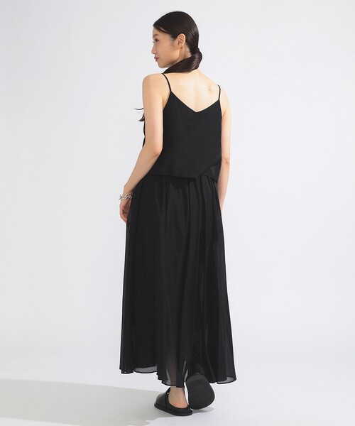 美品 デミルクス ビームス 定価3万円 シルク混　黒のタフタワンピース W291 美品 デミルクス ビームス 定価3万円 シルク混 黒のタフタ