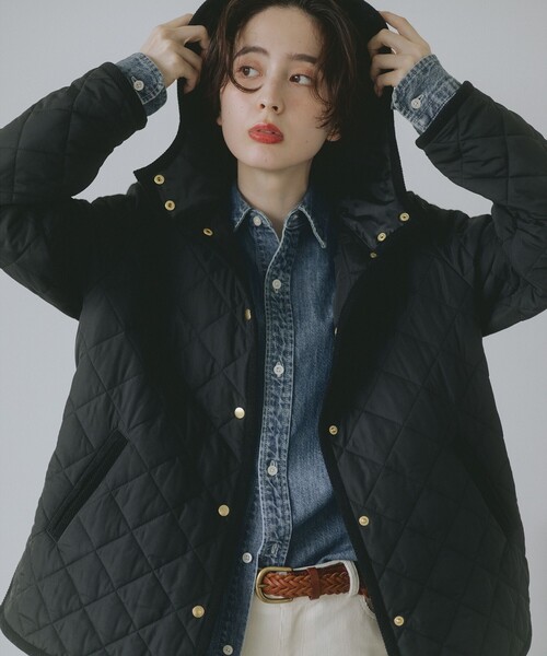 B:MING by BEAMS（ビーミングバイビームス）の「キルティング フード ショート ブルゾン（S～M）（ブルゾン・レディース・ホワイト系その他5/ブラック/ベージュ・SMALL/MEDIUM）」の3枚目の写真