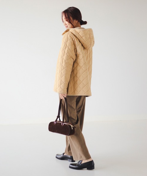 B:MING by BEAMS（ビーミングバイビームス）の「キルティング フード ショート ブルゾン（S～M）（ブルゾン・レディース・ホワイト系その他5/ブラック/ベージュ・SMALL/MEDIUM）」の6枚目の写真