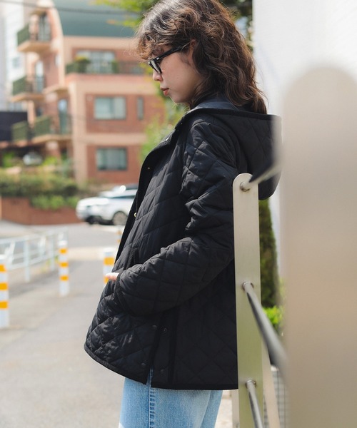 B:MING by BEAMS（ビーミングバイビームス）の「キルティング フード ショート ブルゾン（S～M）（ブルゾン・レディース・ホワイト系その他5/ブラック/ベージュ・SMALL/MEDIUM）」の14枚目の写真