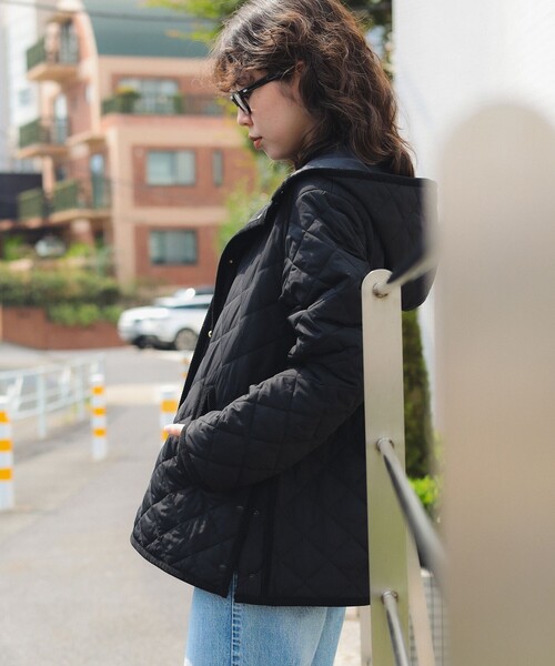 B:MING by BEAMS（ビーミングバイビームス）の「キルティング フード ショート ブルゾン（S～M）（ブルゾン・レディース・ホワイト系その他5/ブラック/ベージュ・SMALL/MEDIUM）」の15枚目の写真