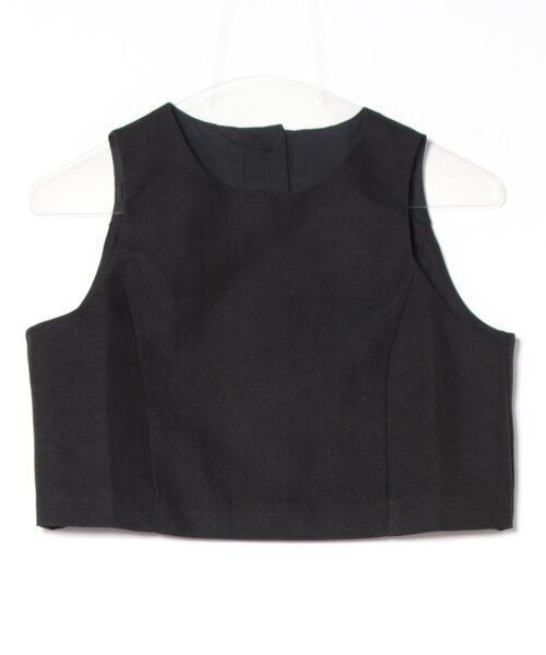 STYLEBLOCK（スタイルブロック）の「リネンタッチクロップドベスト（ベスト・レディース・グレー/ブラック・M）」の2枚目の写真