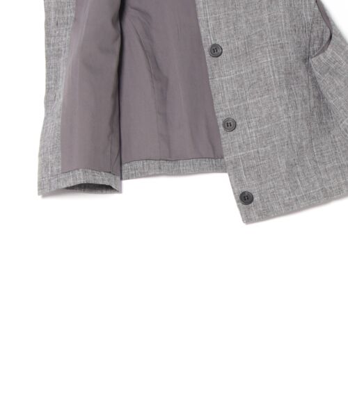 STYLEBLOCK（スタイルブロック）の「リネンタッチクロップドベスト（ベスト・レディース・グレー/ブラック・M）」の3枚目の写真