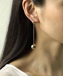 メタルボールロングピアス