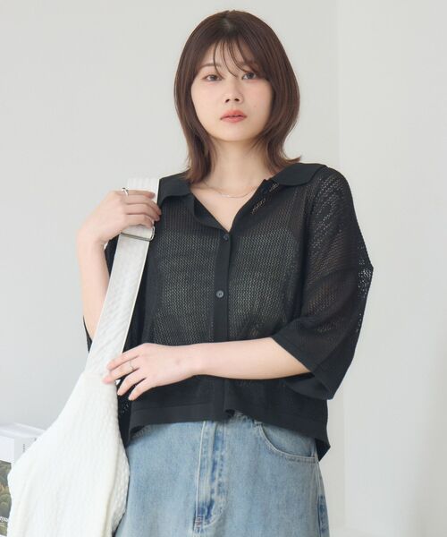 RETRO GIRL(レトロガール)の「ペイズリー柄メッシュカーデ(カーディガン/ボレロ・レディース・ベージュ/ブラック/ナチュラル・FREE)」の20枚目の写真