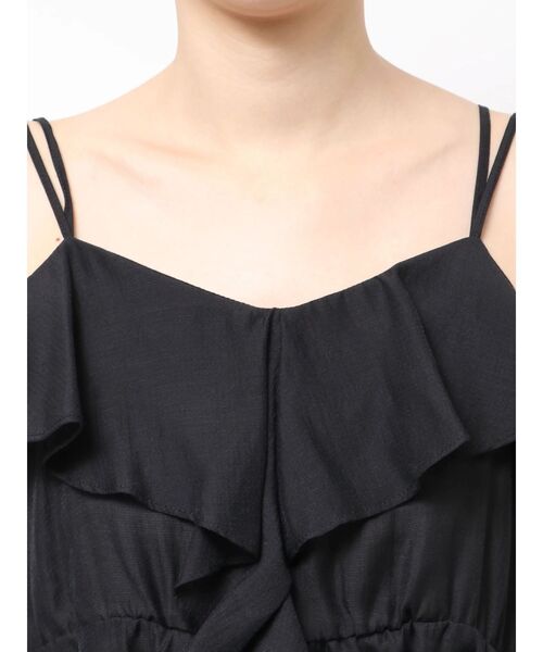 LAGUNAMOON（ラグナムーン）の「ラッフルフリルキャミブラウス（キャミソール・レディース・ブラック/ライトグリーン・FREE）」の9枚目の写真