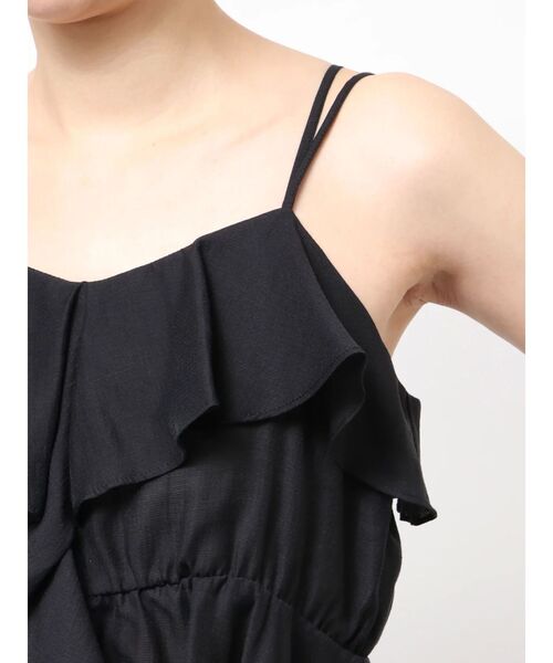 LAGUNAMOON（ラグナムーン）の「ラッフルフリルキャミブラウス（キャミソール・レディース・ブラック/ライトグリーン・FREE）」の10枚目の写真