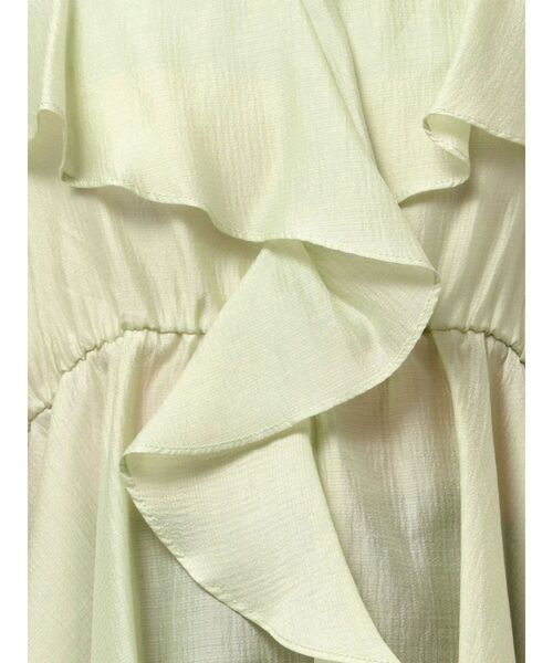 LAGUNAMOON（ラグナムーン）の「ラッフルフリルキャミブラウス（キャミソール・レディース・ブラック/ライトグリーン・FREE）」の14枚目の写真