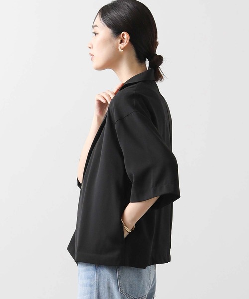 【美品】CLOCHE ブラック テーラードジャケット 透け感あり cloche CLOCHE クロシェ ジャケット 85615 レディース