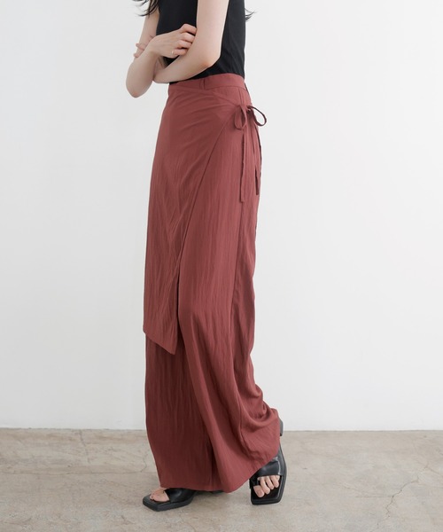LIAN（リアン）の「ラップスカート付きパンツ（その他パンツ・レディース・ブラック/ブラウン/ベージュ・FREE）」の5枚目の写真