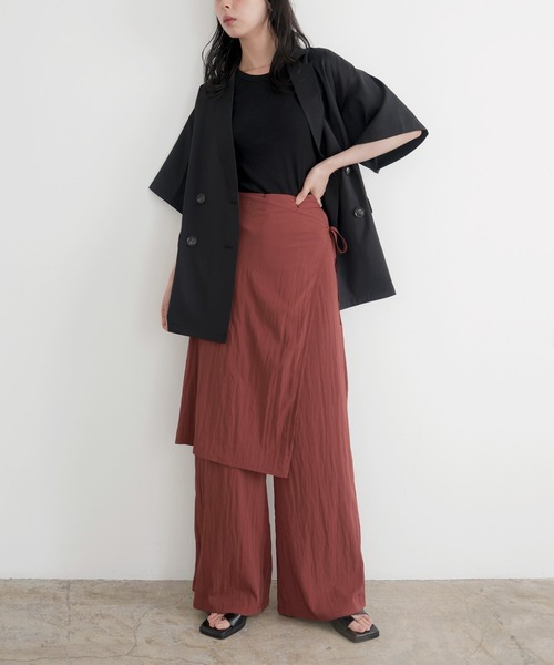 LIAN（リアン）の「ラップスカート付きパンツ（その他パンツ・レディース・ブラック/ブラウン/ベージュ・FREE）」の7枚目の写真