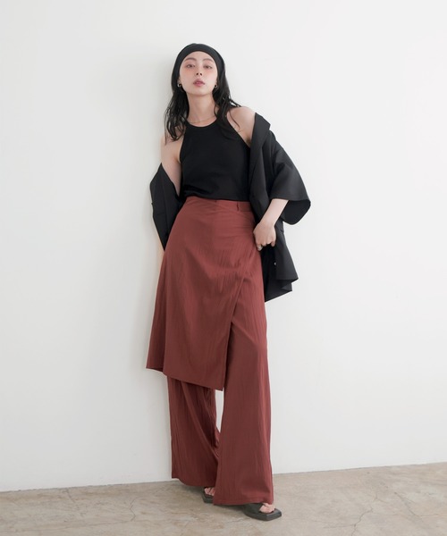 LIAN（リアン）の「ラップスカート付きパンツ（その他パンツ・レディース・ブラック/ブラウン/ベージュ・FREE）」の8枚目の写真