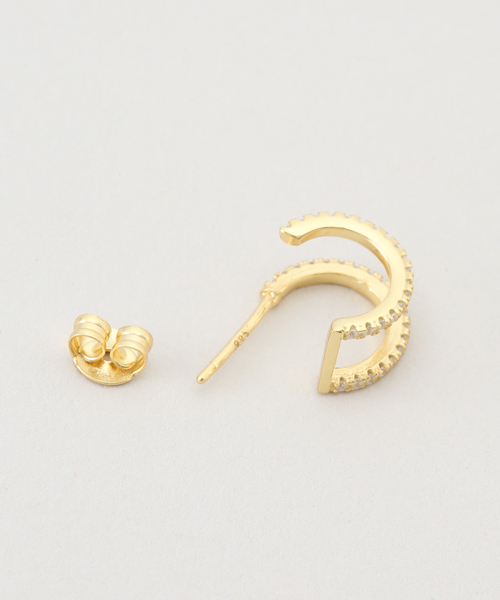 SHASHI/シャシ ダブルフープピアス SH-E152（ピアス（両耳用