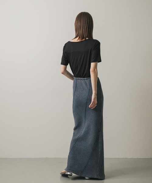 SENSE OF PLACE by URBAN RESEARCH(センスオブプレイスバイアーバンリサーチ)の「バイアスリブスカート(スカート・レディース・キャメル/ブラック/ネイビー・ONE)」の16枚目の写真