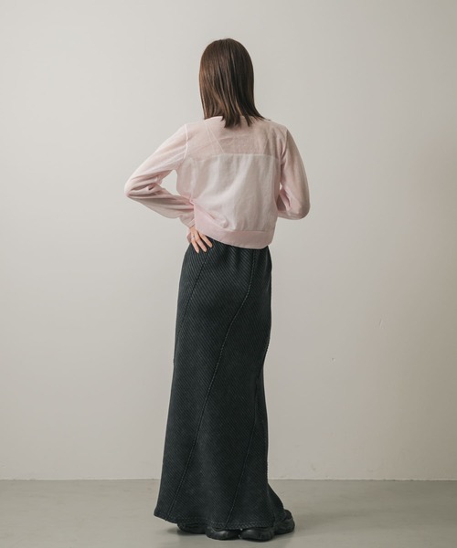 SENSE OF PLACE by URBAN RESEARCH(センスオブプレイスバイアーバンリサーチ)の「バイアスリブスカート(スカート・レディース・キャメル/ブラック/ネイビー・ONE)」の21枚目の写真