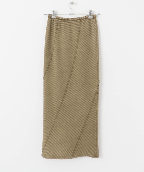 SENSE OF PLACE by URBAN RESEARCH(センスオブプレイスバイアーバンリサーチ)の「バイアスリブスカート(スカート・レディース・キャメル/ブラック/ネイビー・ONE)」の4枚目の写真