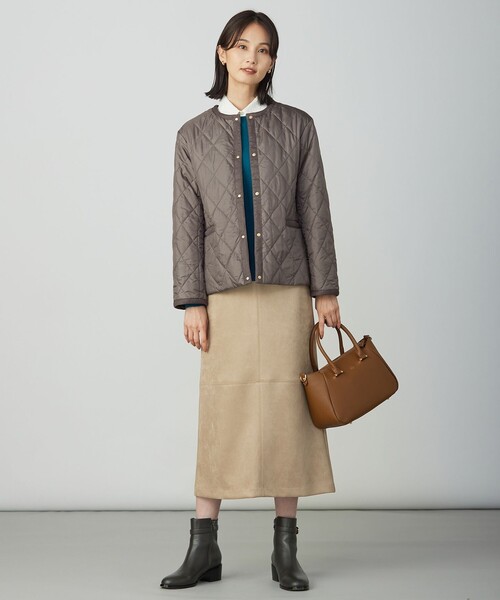 J.PRESS Ladies(J.プレス レディス)の「【WEB限定カラーあり】コンパクトタフタキルティング ブルゾン(ノーカラーコート・レディース・ブラック系/ベージュ系/グレー系/アイボリー系/ネイビー系・S/XS)」の16枚目の写真