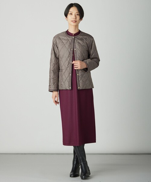 J.PRESS Ladies(J.プレス レディス)の「【WEB限定カラーあり】コンパクトタフタキルティング ブルゾン(ノーカラーコート・レディース・ブラック系/ベージュ系/グレー系/アイボリー系/ネイビー系・S/XS)」の17枚目の写真