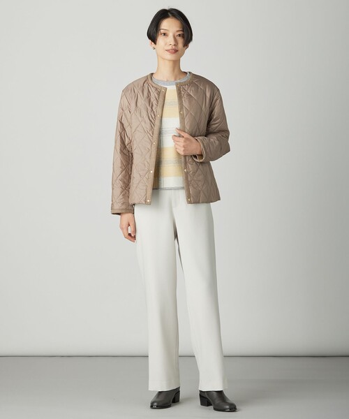J.PRESS Ladies(J.プレス レディス)の「【WEB限定カラーあり】コンパクトタフタキルティング ブルゾン(ノーカラーコート・レディース・ブラック系/ベージュ系/グレー系/アイボリー系/ネイビー系・S/XS)」の20枚目の写真