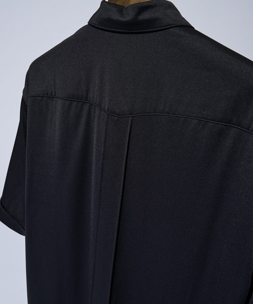 DESIGNWORKS(デザインワークス)の「【接触冷感】ワンピースカラー 半袖 キューバシャツ(シャツ/ブラウス・メンズ・ホワイト/ブラック/カーキ・46/48)」の11枚目の写真